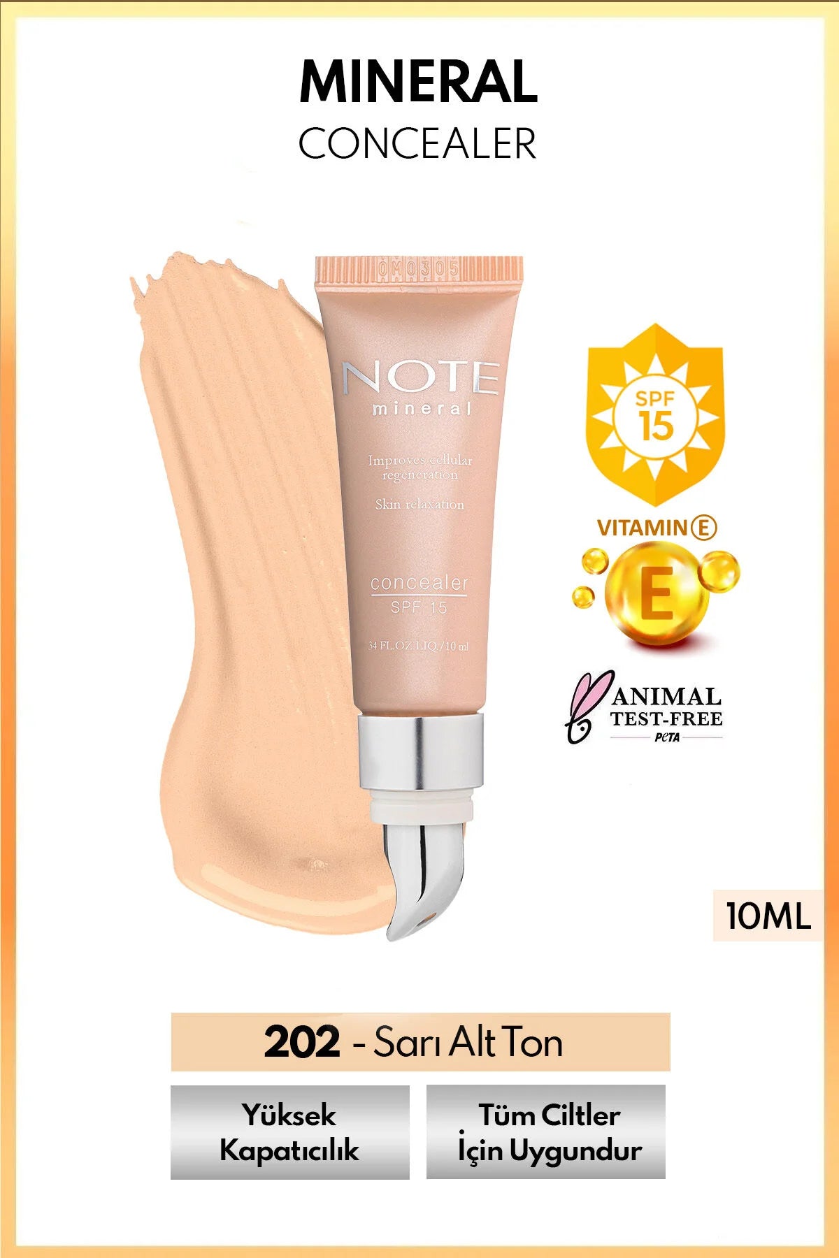 Note Mineral Concealer SPF 15 Göz Altı Kapatıcısı 202