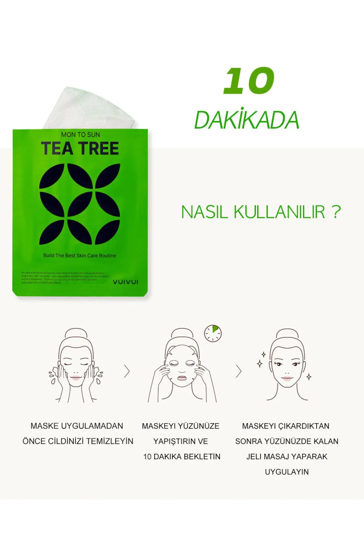 Byeolee Çay Özlü Tek Kullanımlık Kağıt Yüz Maskesi