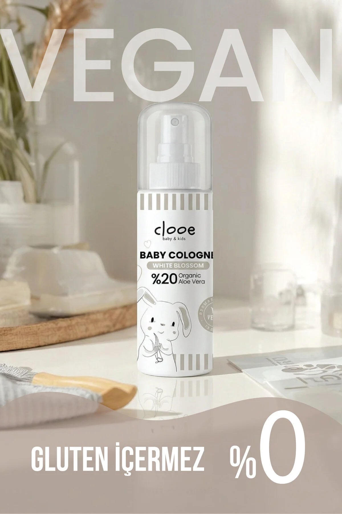 Clooe Vegan Bebek Kolonyası White Blossom ambalaj görünümü