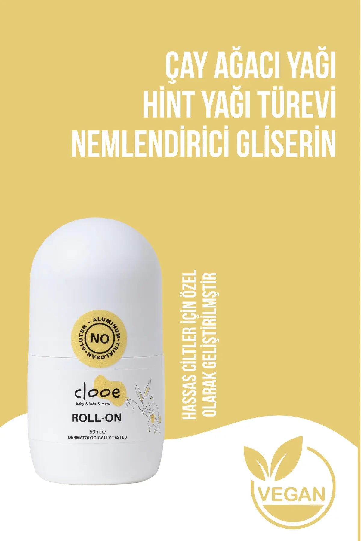 Clooe roll-on deodorant uygulama detayı