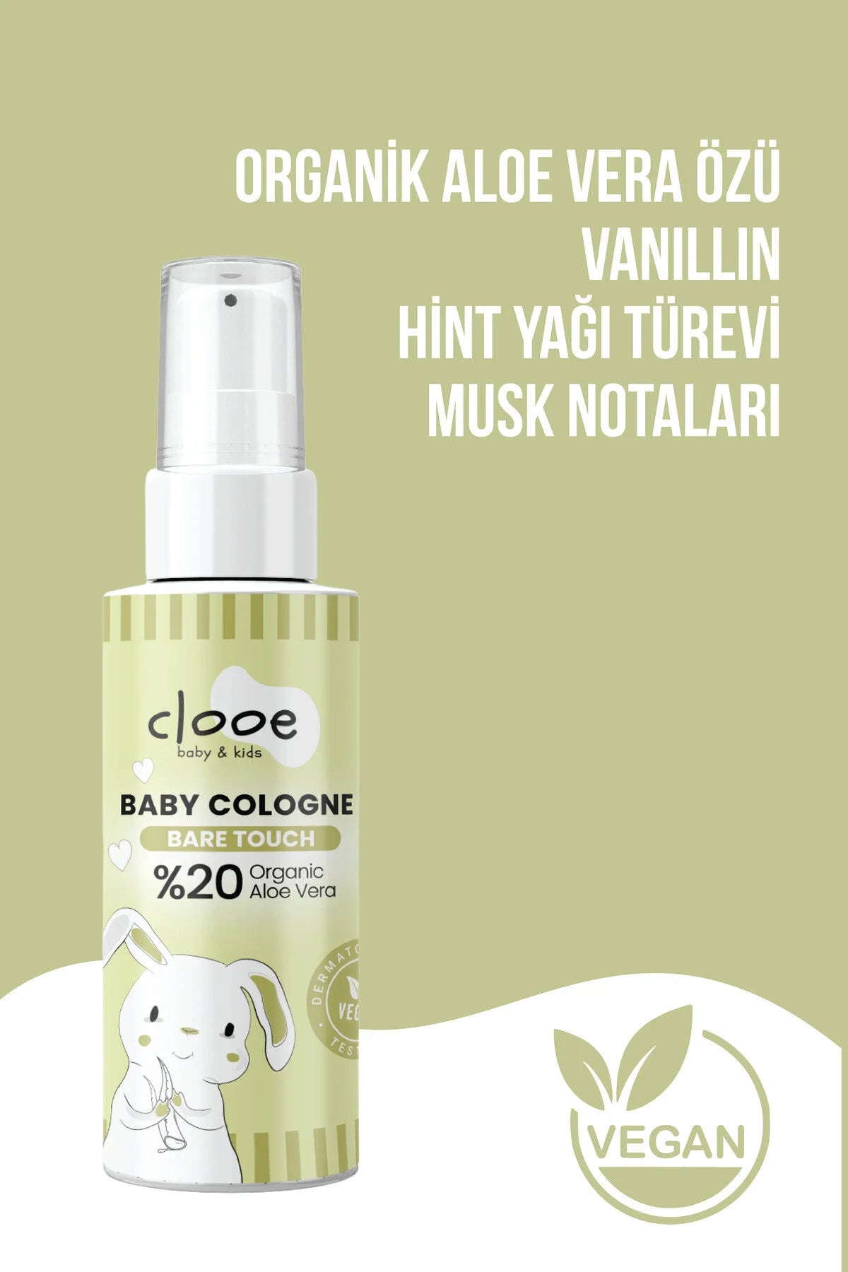 Clooe Vegan Bebek Kolonyası Bare Touch 40ml ürün detay görünümü