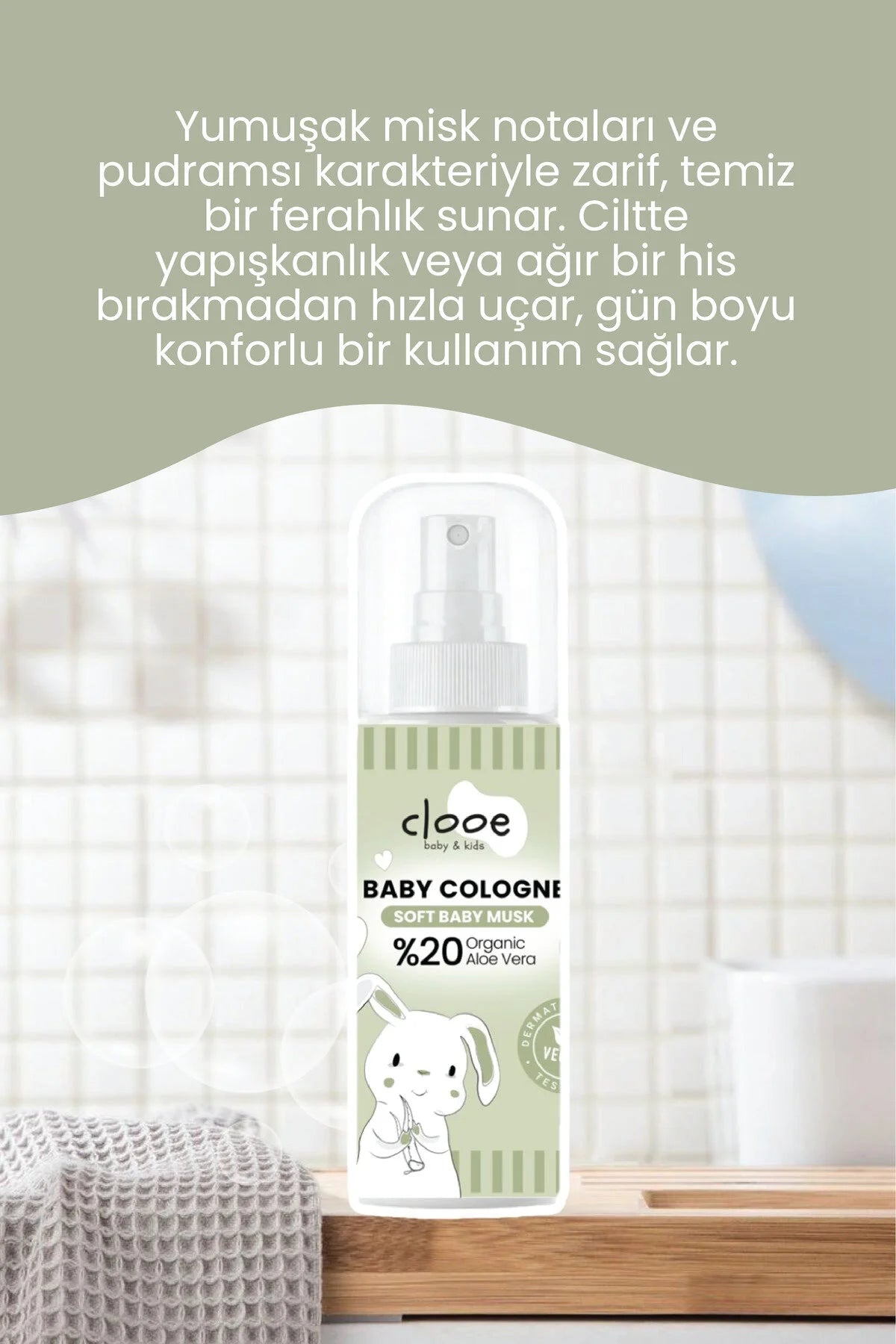 Clooe Vegan Bebek Kolonyası Soft Baby Musk 150ml ürün detay görünümü