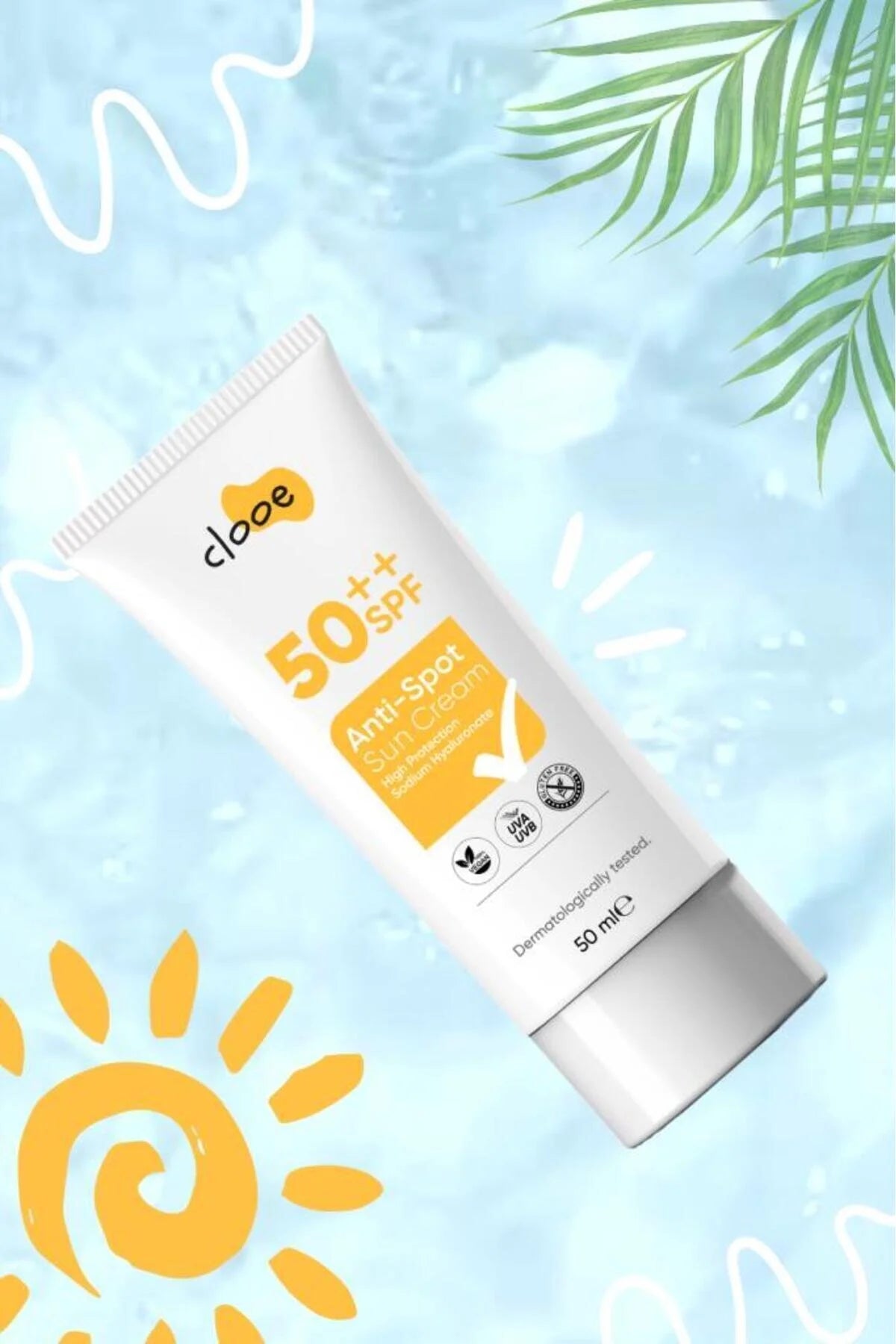 Clooe Leke Karşıtı SPF50 Güneş Kremi kullanım görseli
