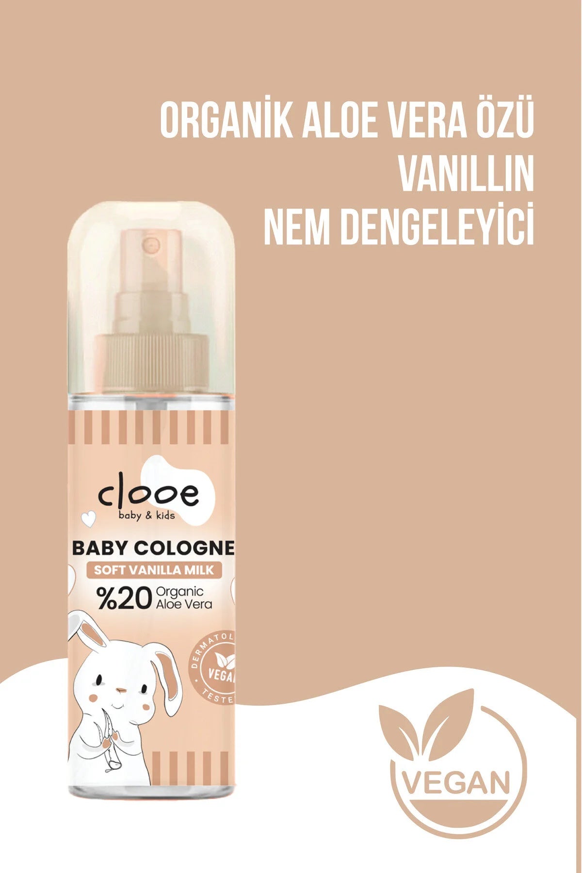 Clooe Soft Vanilla Milk Bebek Kolonyası kullanım görseli