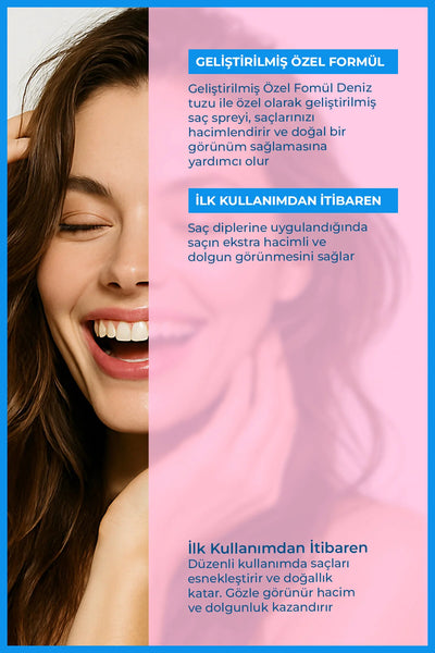 Enzym Cosmetics Deniz Tuzu Hacim Verici Saç Bakım Spreyi 200 ml