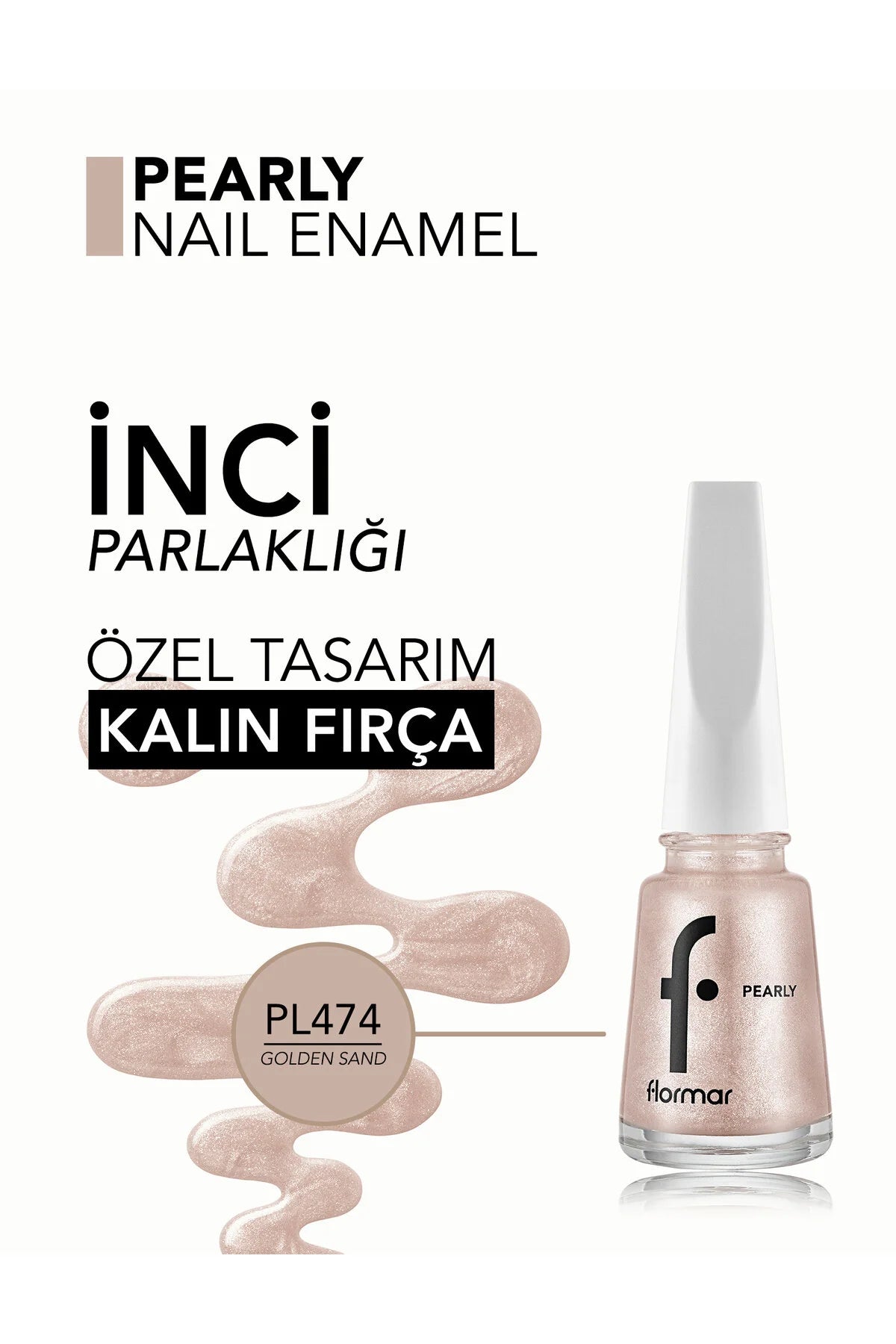 Flormar Pearly Oje Golden Sand detay görünüm