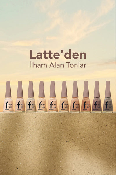 Flormar Latte Yüksek Pigmentli Parlak Bitişli Kahve Tonlu Oje – 005 Silky Espresso