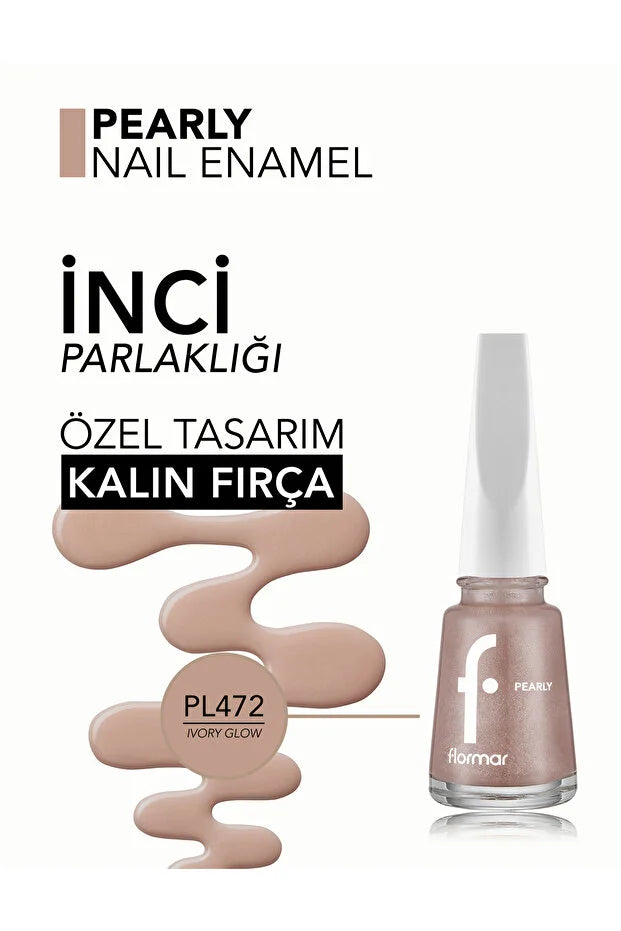 Flormar Pearly Oje Ivory Glow detay görünüm