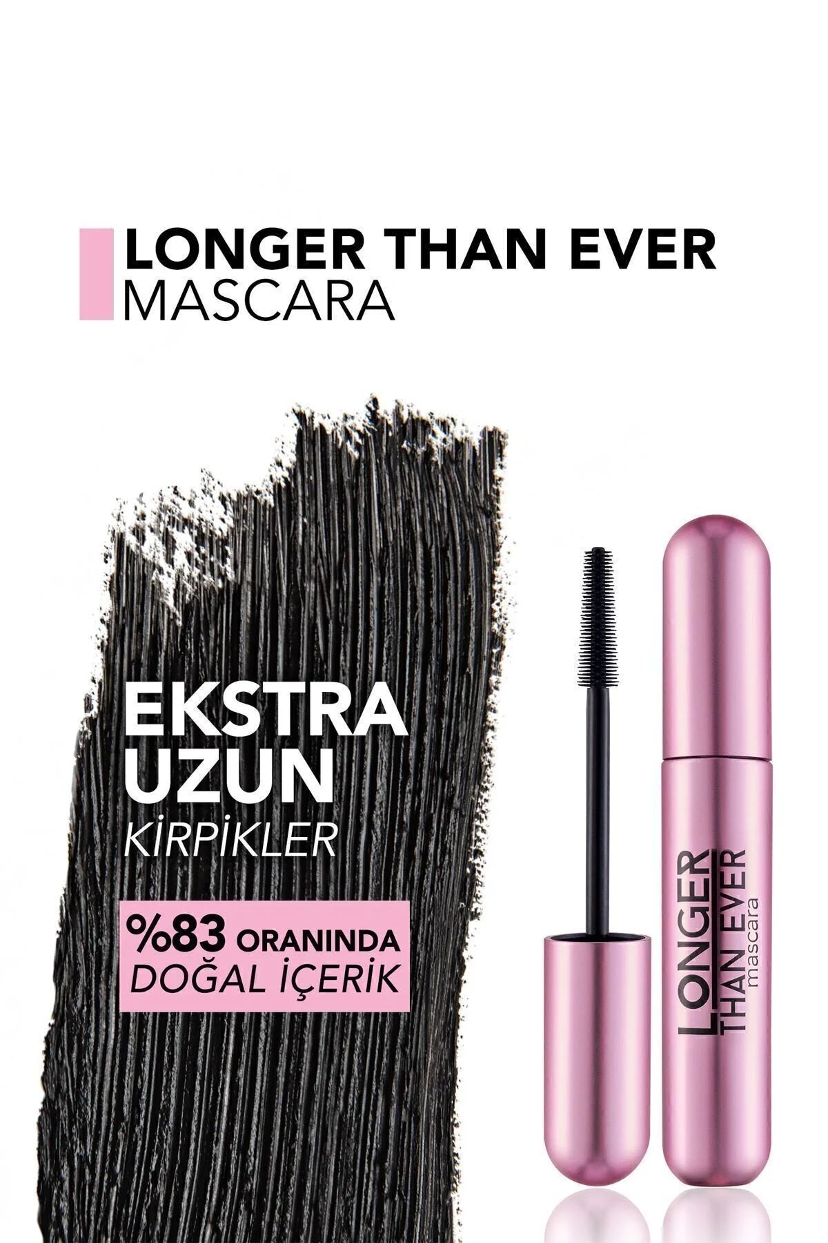 Flormar Doğal Formüllü Kirpik Uzatıcı Maskara – Longer Than Ever 001 Black