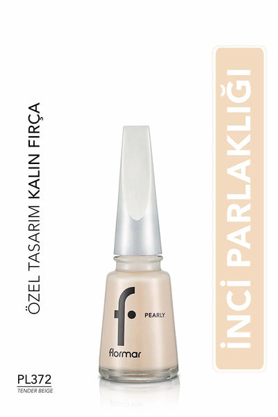Flormar Pearly Oje PL372 Tender Beige şişe görünümü