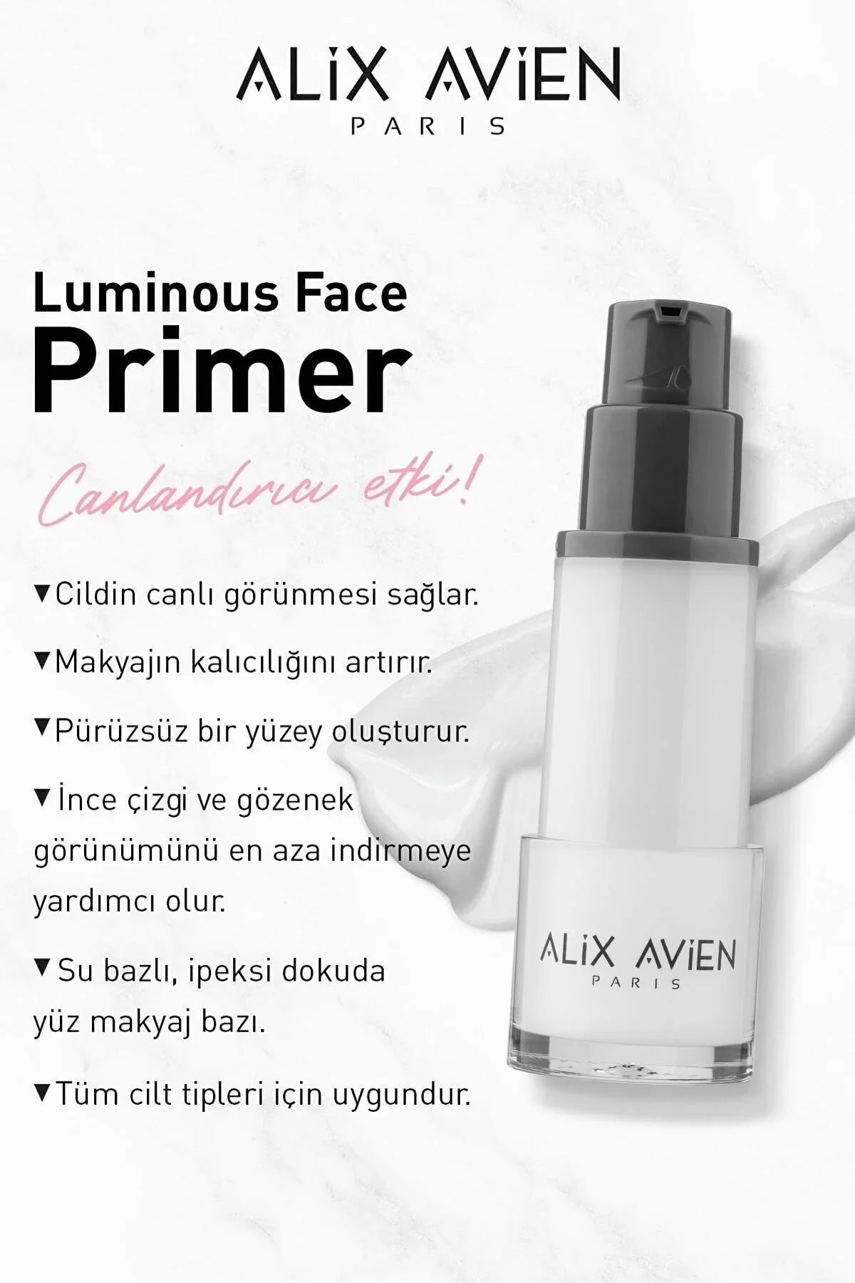 Alix Avien Luminous Face Primer Gözenek Karşıtı Makyaj Bazı 30 ml
