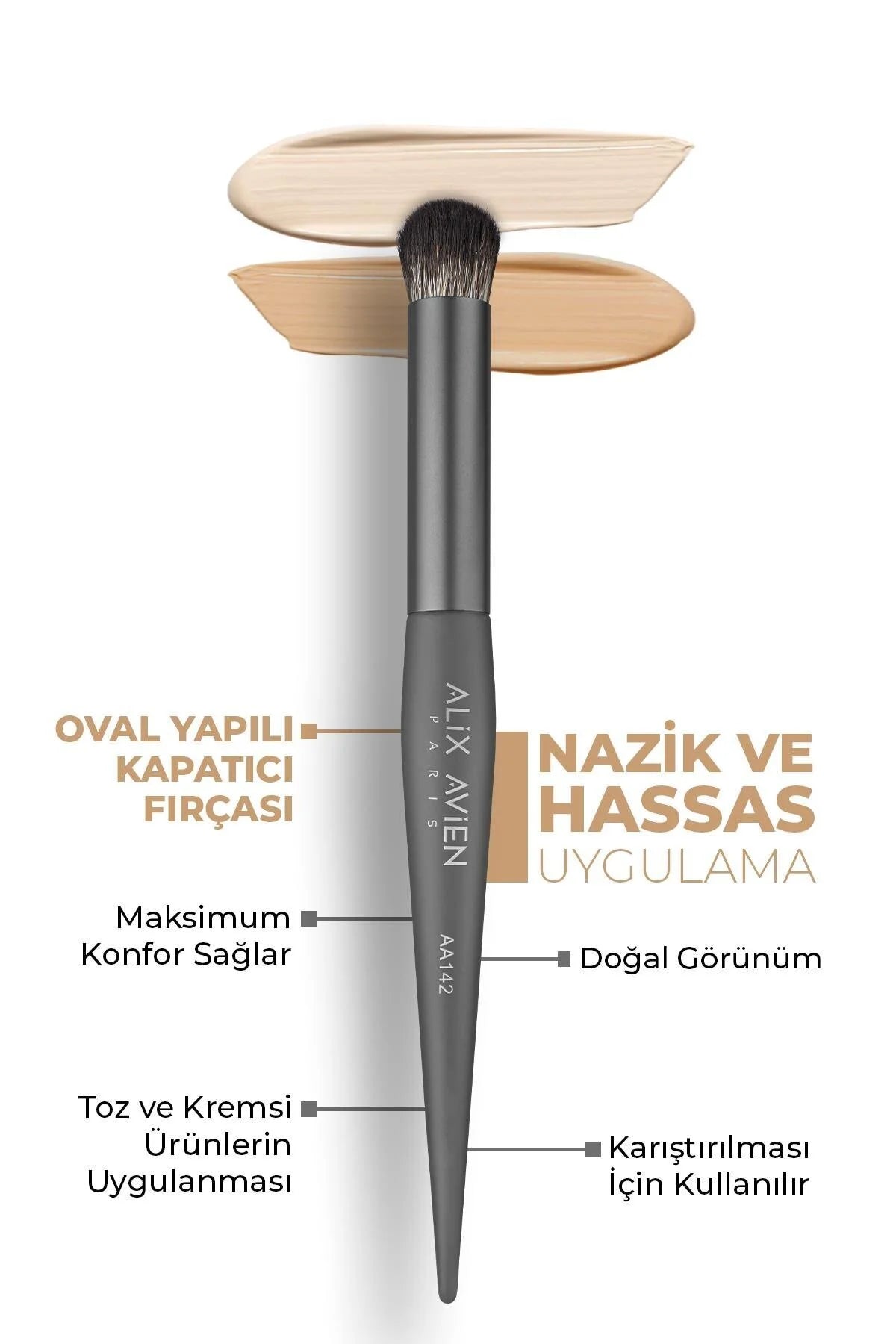 Alix Avien Round AA142 Oval Yapılı Kapatıcı Fırçası