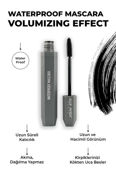 Alix Avien Waterproof Suya Dayanıklı Hacim Veren Siyah Maskara