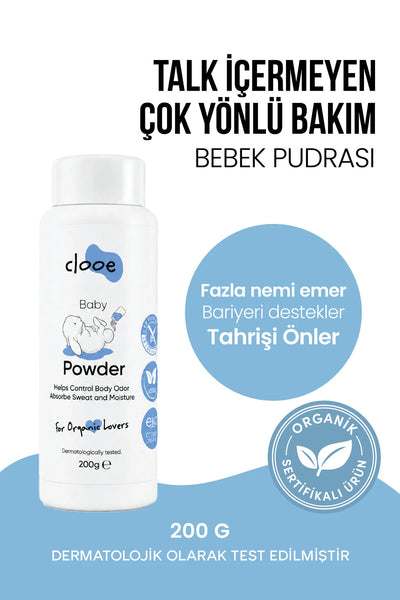 Clooe Organik Bebek Pudrası önden görünüm