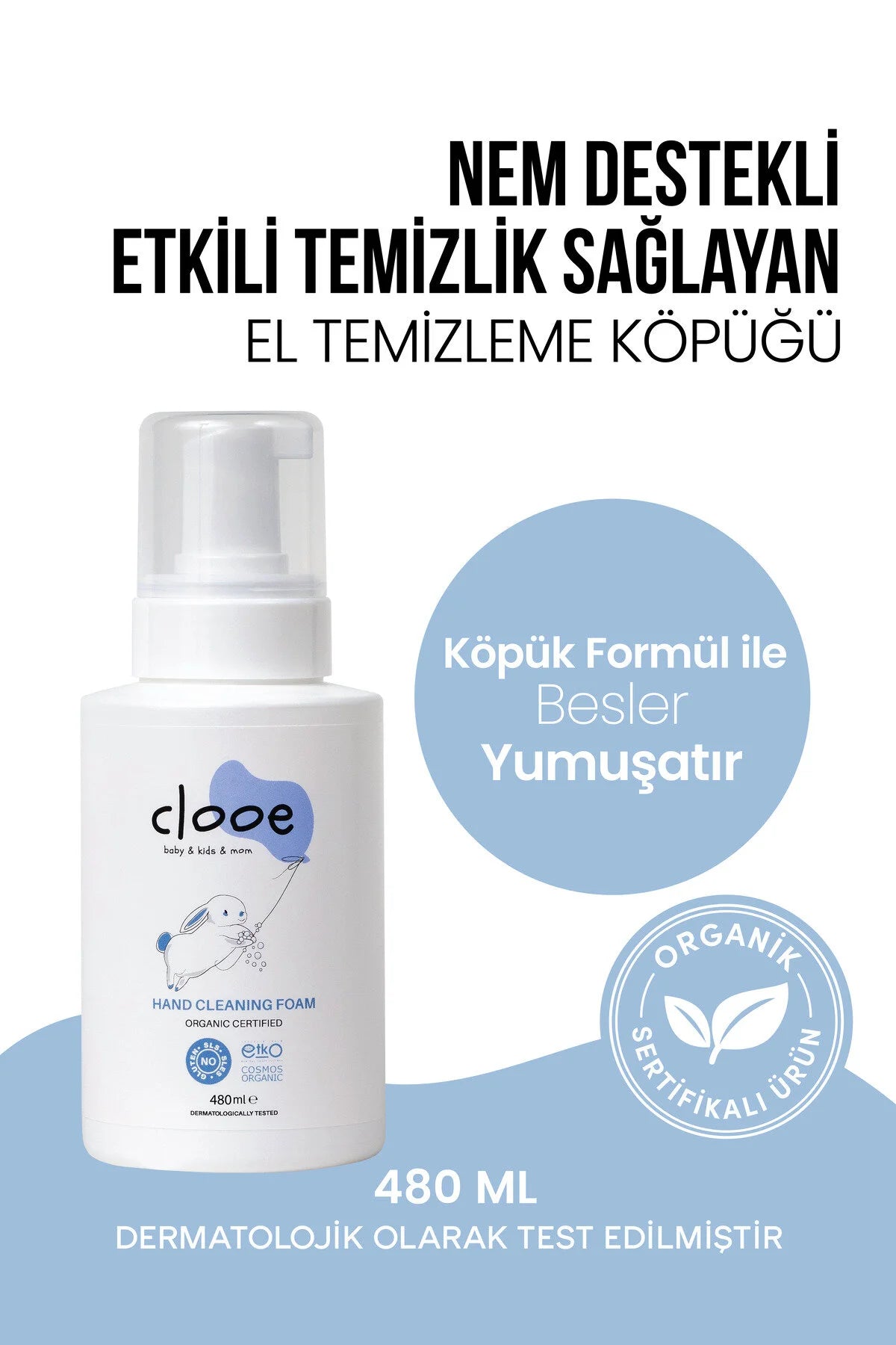 Clooe Organik El Temizleme Köpüğü önden görünüm
