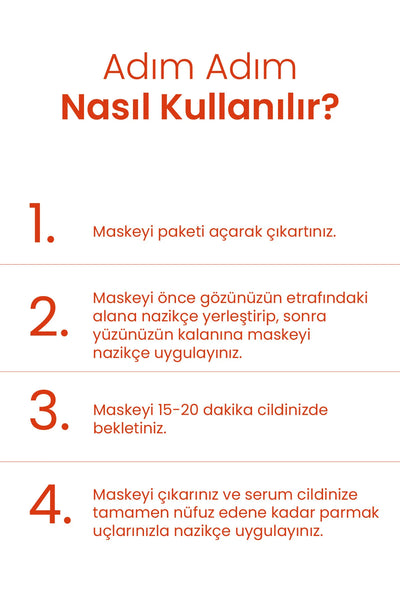 Dermal Kırmızı Özlü Tek Kullanımlık Kağıt Yüz Maskesi