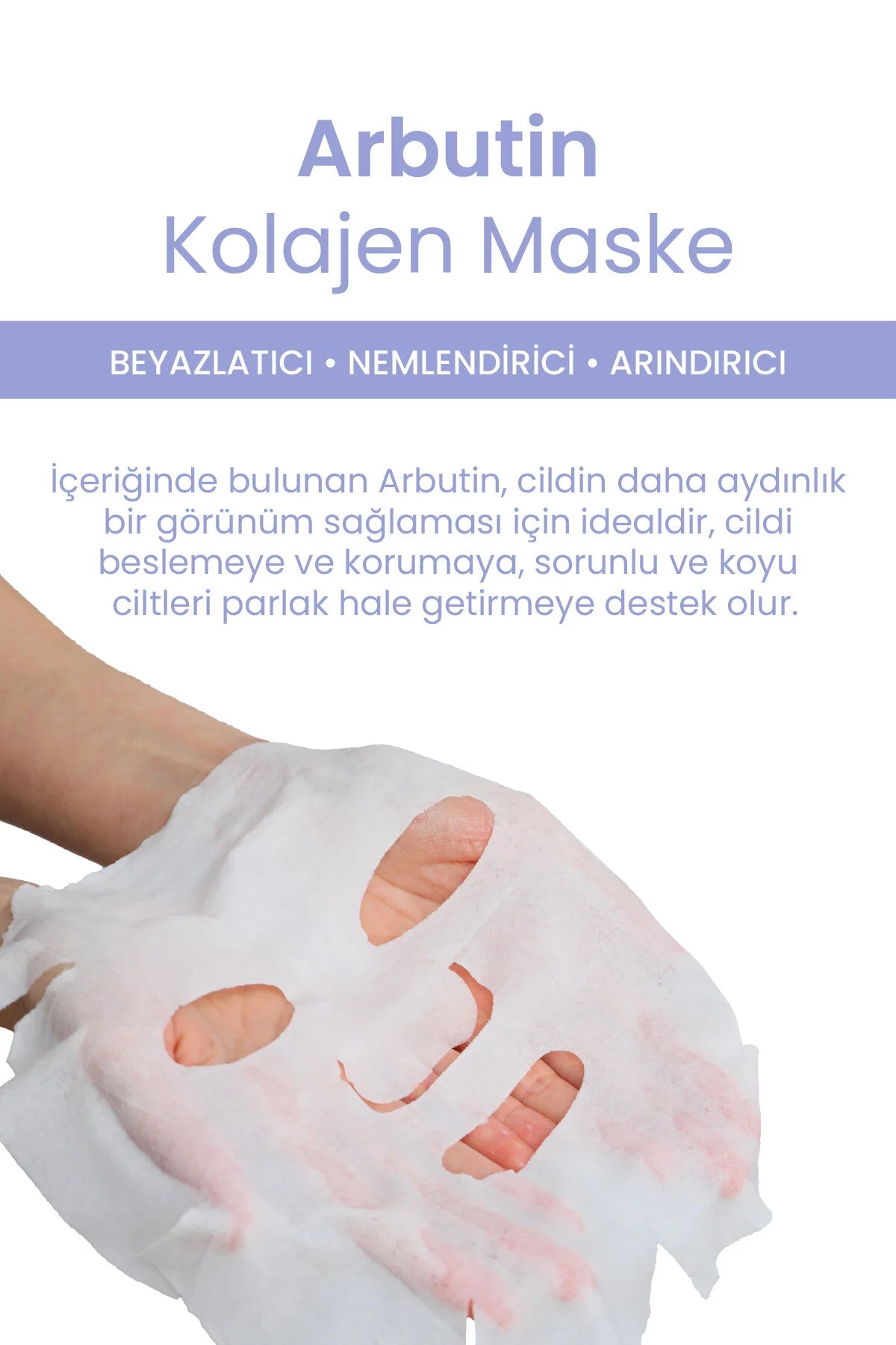 Dermal Arbutin Özlü Tek Kullanımlık Kağıt Yüz Maskesi