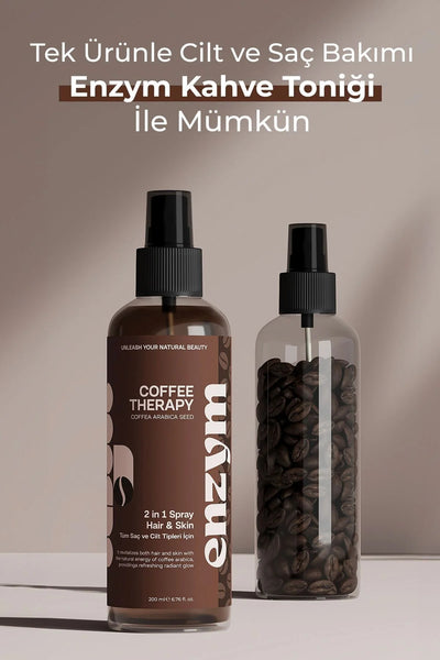 Enzym Cosmetics Doğal Kahve Toniği — Saç & Cilt Bakımı 200 ml
