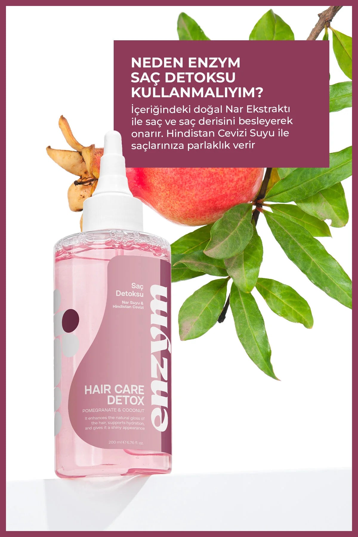 Enzym Cosmetics Nar Suyu & Hindistan Cevizi Saç Toniği 200 ml