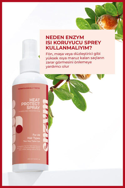Enzym Cosmetics Isı & Güneş Koruyucu Saç Spreyi 200 ml