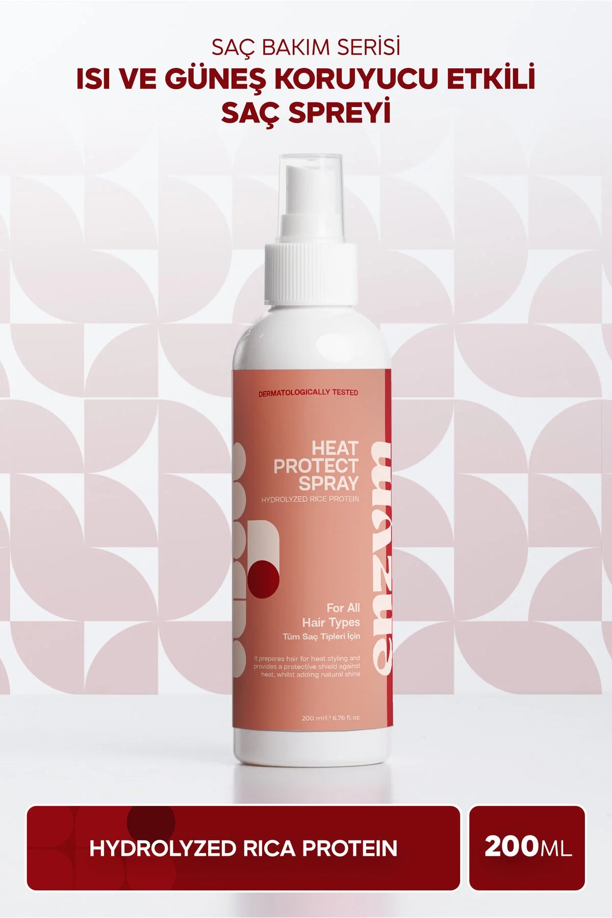 Enzym Cosmetics Isı & Güneş Koruyucu Saç Spreyi 200 ml