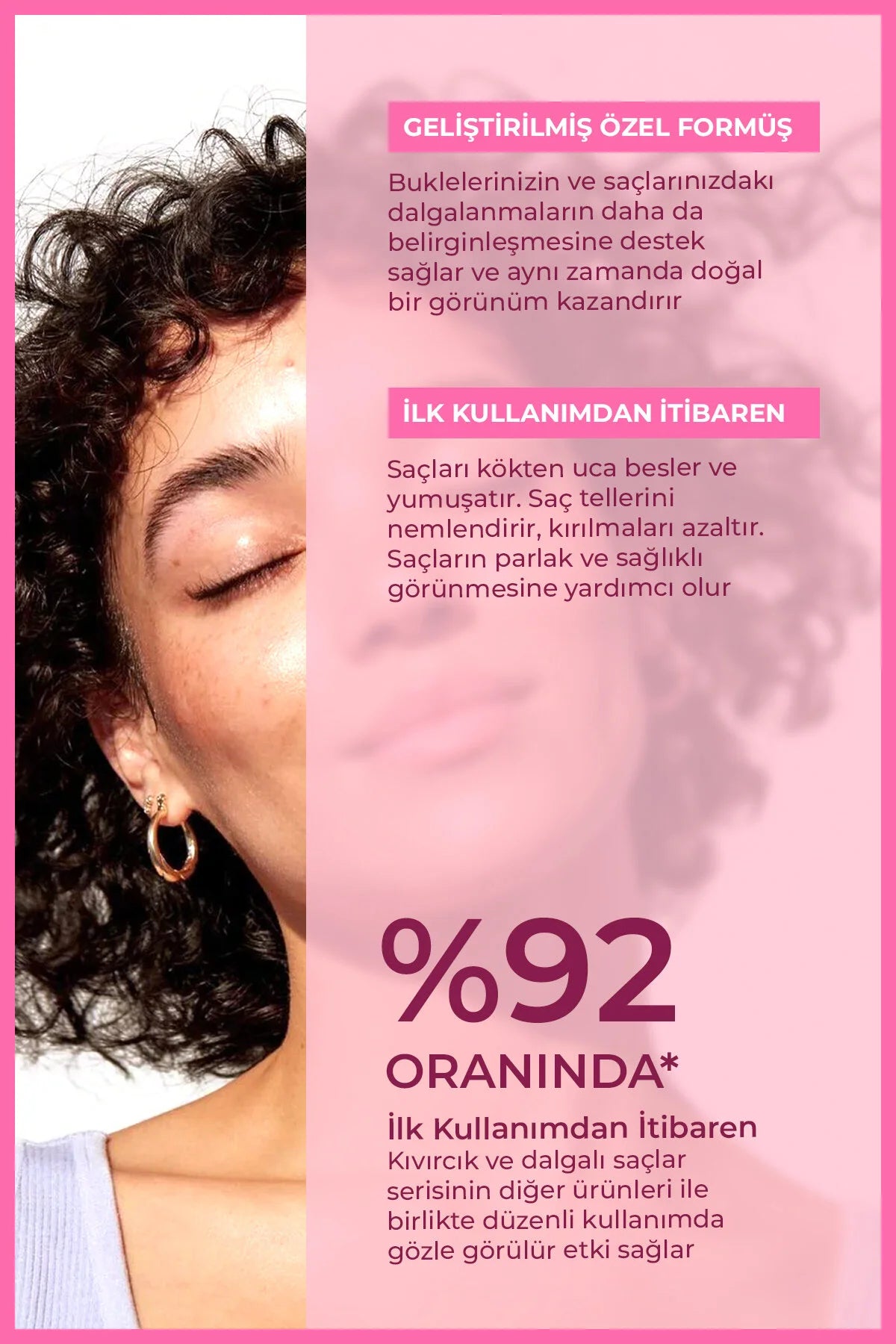 Enzym Cosmetics Bukle Belirginleştirici Saç Bakım Maskesi 250 ml