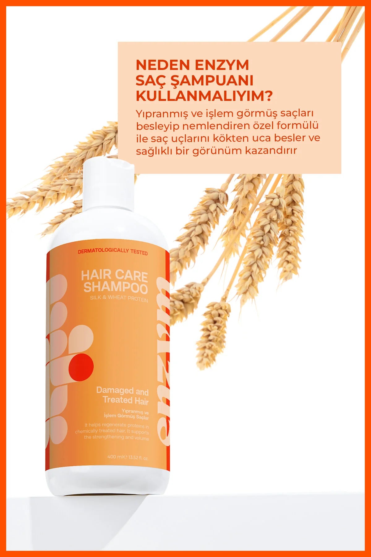 Enzym Cosmetics Kuru & Yıpranmış Saçlar İçin Tuzsuz Şampuan 400 ml