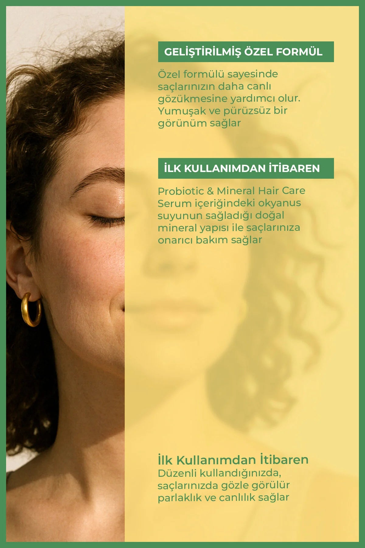 Enzym Cosmetics Probiyotik & Mineral Onarıcı Saç Serumu 75 ml