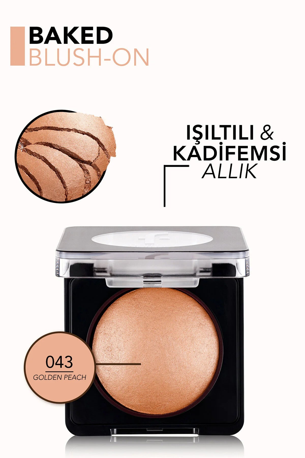 Flormar Baked Allık 050 Peachy Bronze detay görünüm