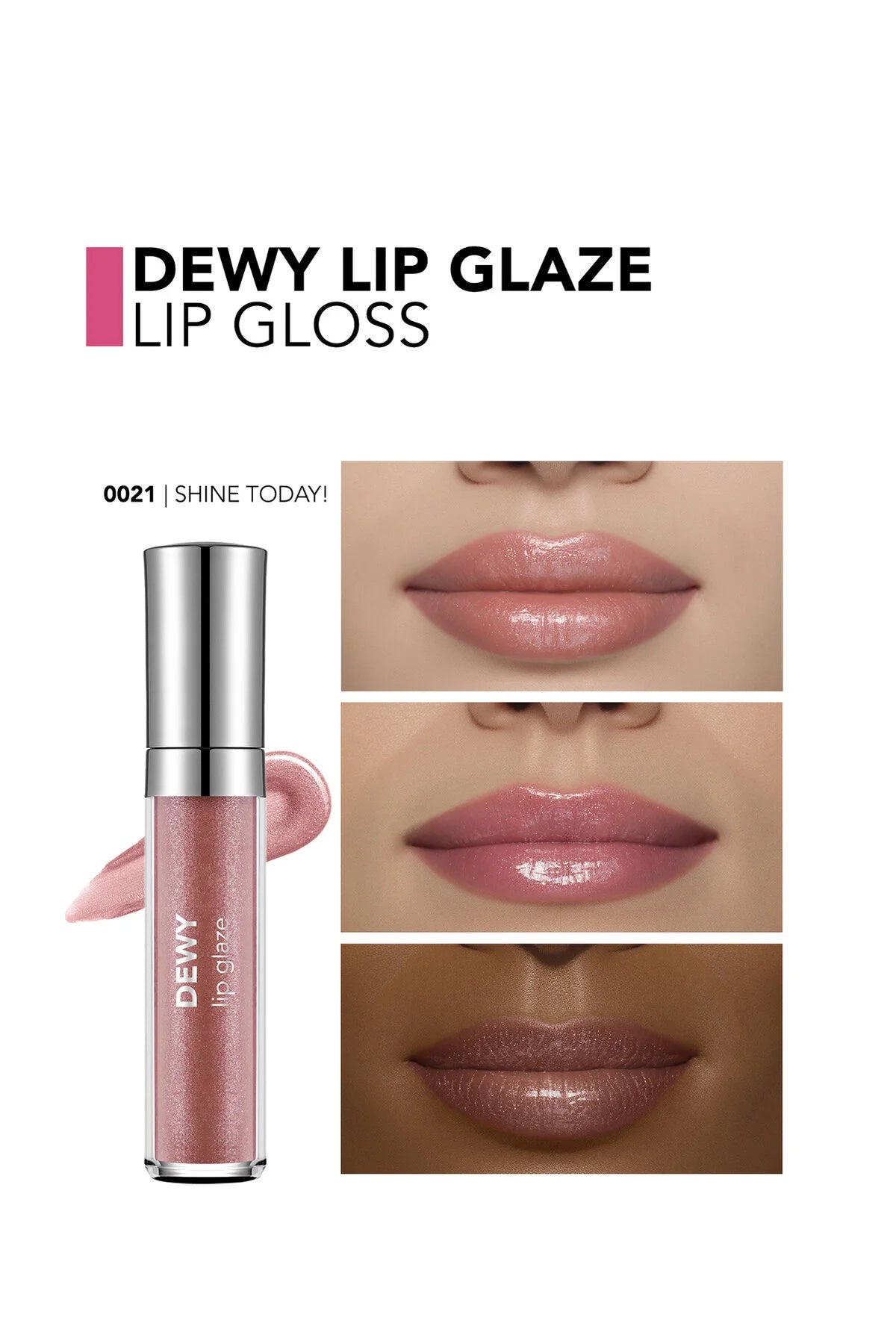 Flormar Dewy Lip Glaze Nemlendirici Yarı Transparan Dudak Parlatıcısı – 021 Shine Today