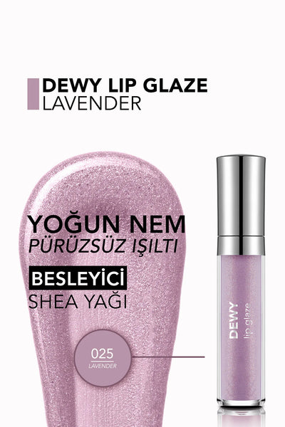 Flormar Dewy Lip Glaze Nemlendirici Yarı Transparan Dudak Parlatıcısı – 025 Lavender