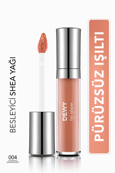 Flormar Dewy Lip Glaze Nemlendirici Yarı Transparan Dudak Parlatıcısı – 004 Undressed