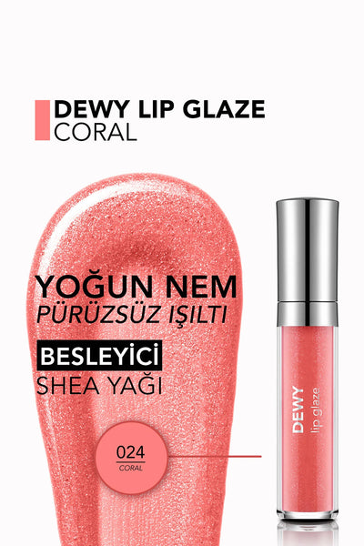 Flormar Dewy Lip Glaze Nemlendirici Yarı Transparan Dudak Parlatıcısı – 024 Coral