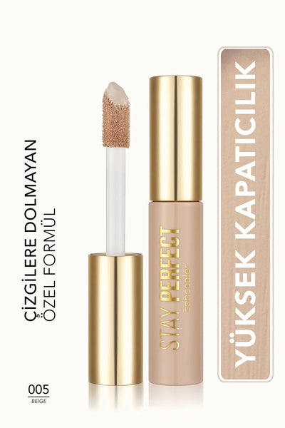 Flormar Stay Perfect Yüksek Pigmentli & Yarı Mat Bitişli Likit Kapatıcı – 005 Beige