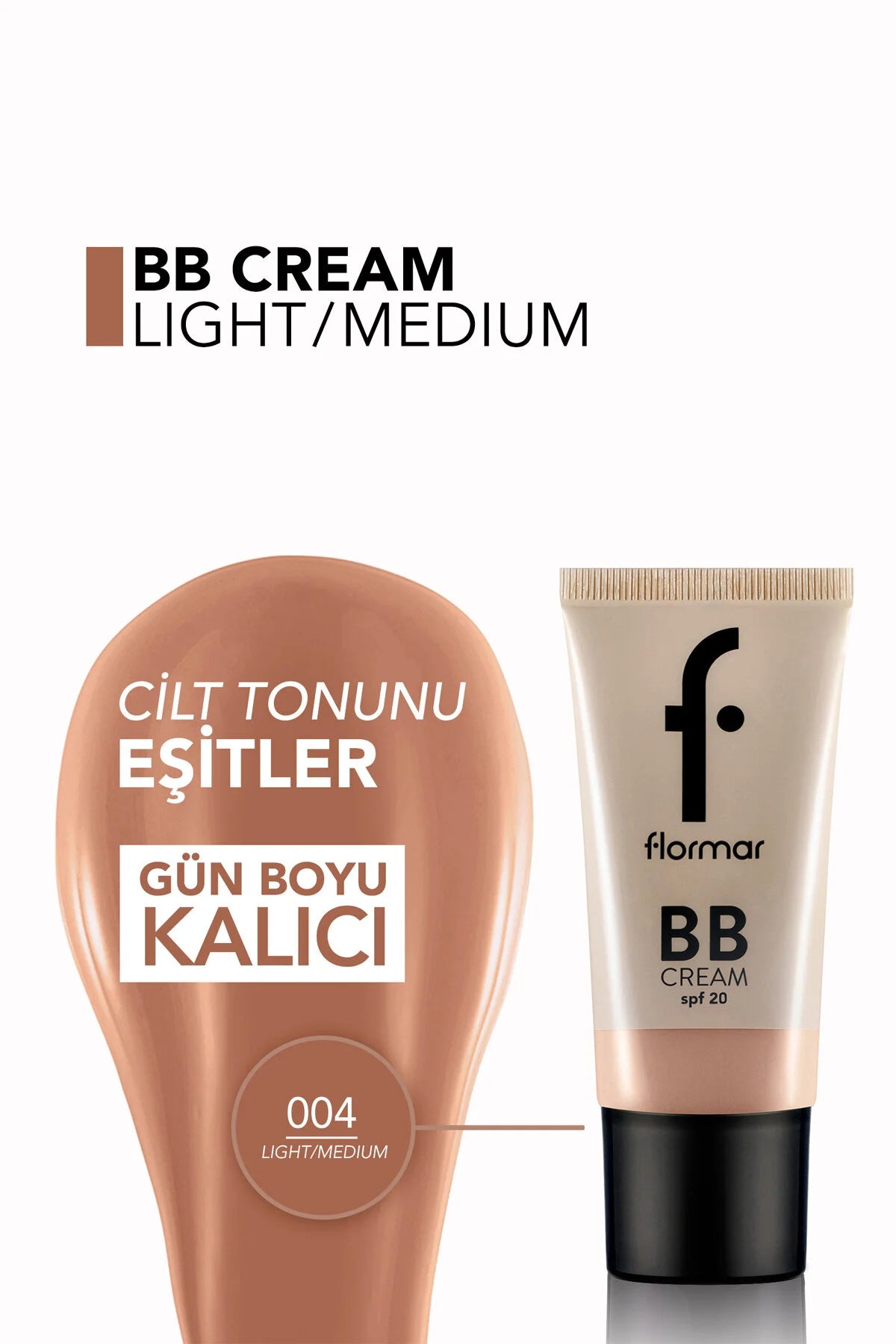 Flormar Doğal Bitişli SPF20 BB Krem – 004 Light Medium