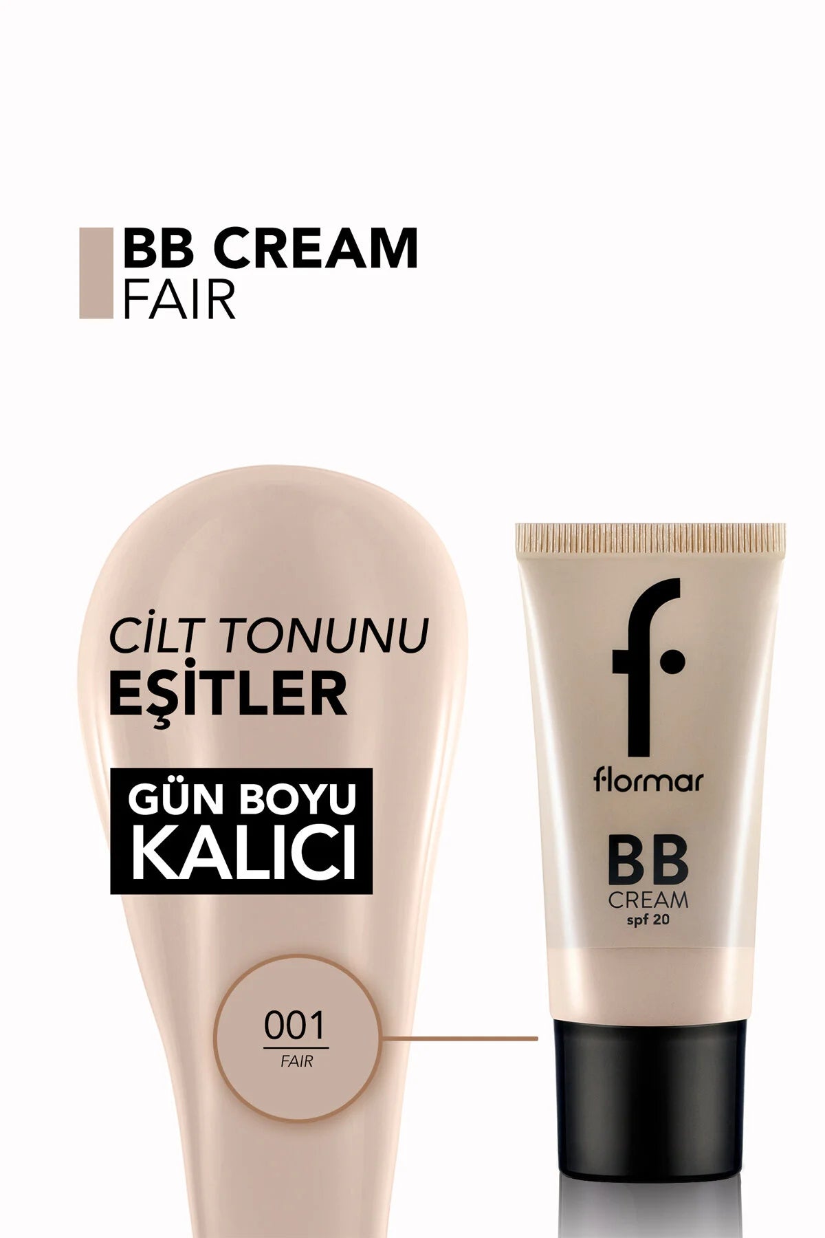 Flormar Doğal Bitişli SPF20 BB Krem – 001 Fair