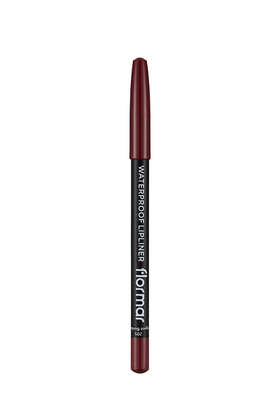 Flormar Suya Dayanıklı Dudak Kalemi – Waterproof Lipliner 205 Elegant Bordeaux