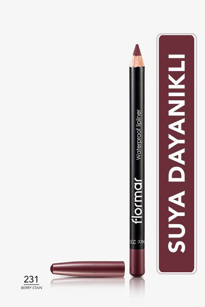 Flormar Suya Dayanıklı Dudak Kalemi – Waterproof Lipliner 231 Berry Stain