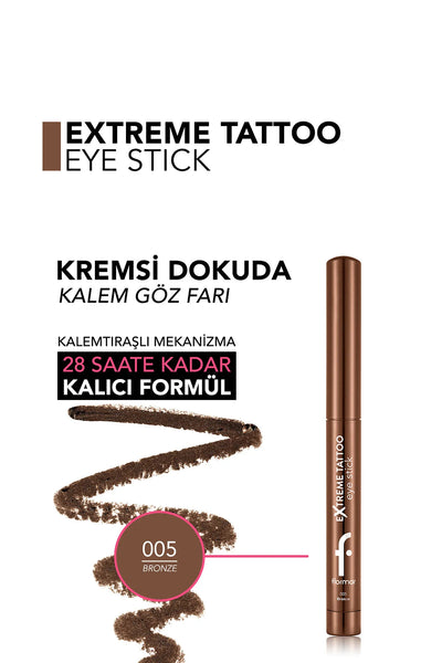 Flormar Extreme Tattoo Kalemtıraşlı Jel Göz Kalemi & Far Stick ürün detay görseli