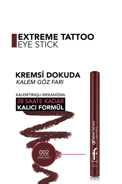Flormar Extreme Tattoo Kalemtıraşlı Jel Göz Kalemi & Far Stick ürün detay görseli