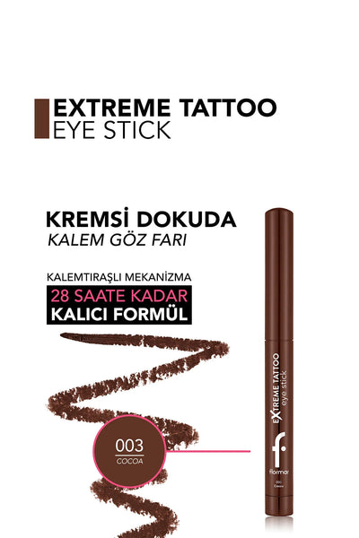 Flormar Extreme Tattoo Kalemtıraşlı Jel Göz Kalemi & Far Stick ürün detay görseli