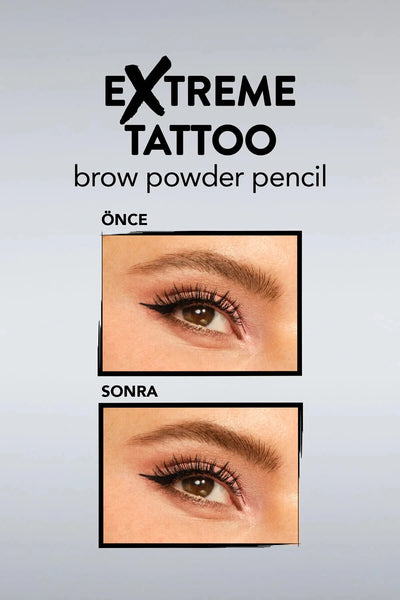 Flormar Extreme Tattoo Pudra Bitişli Fırçalı Kaş Kalemi ürün detay görseli