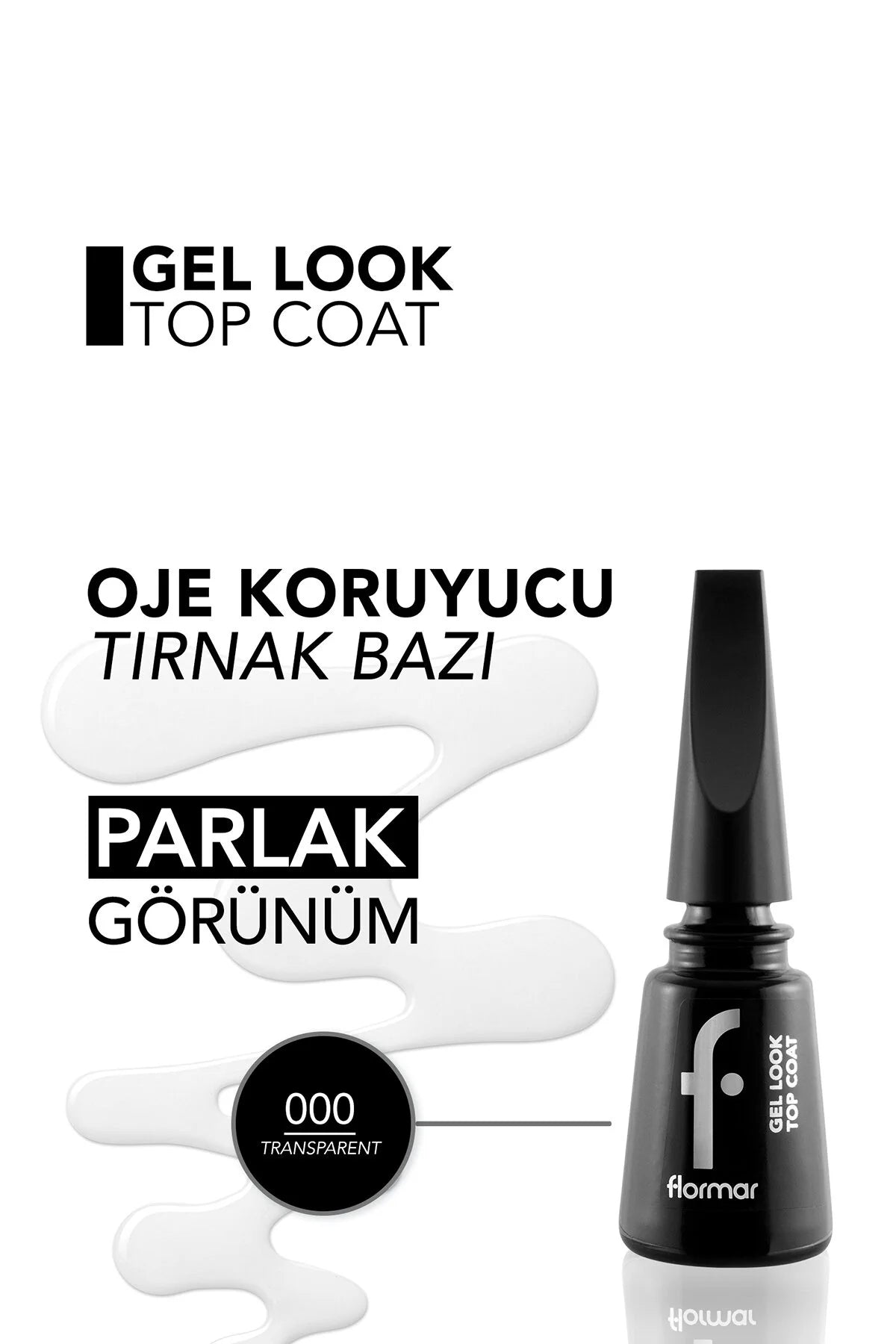 Flormar Gel Look Top Coat detay görünüm