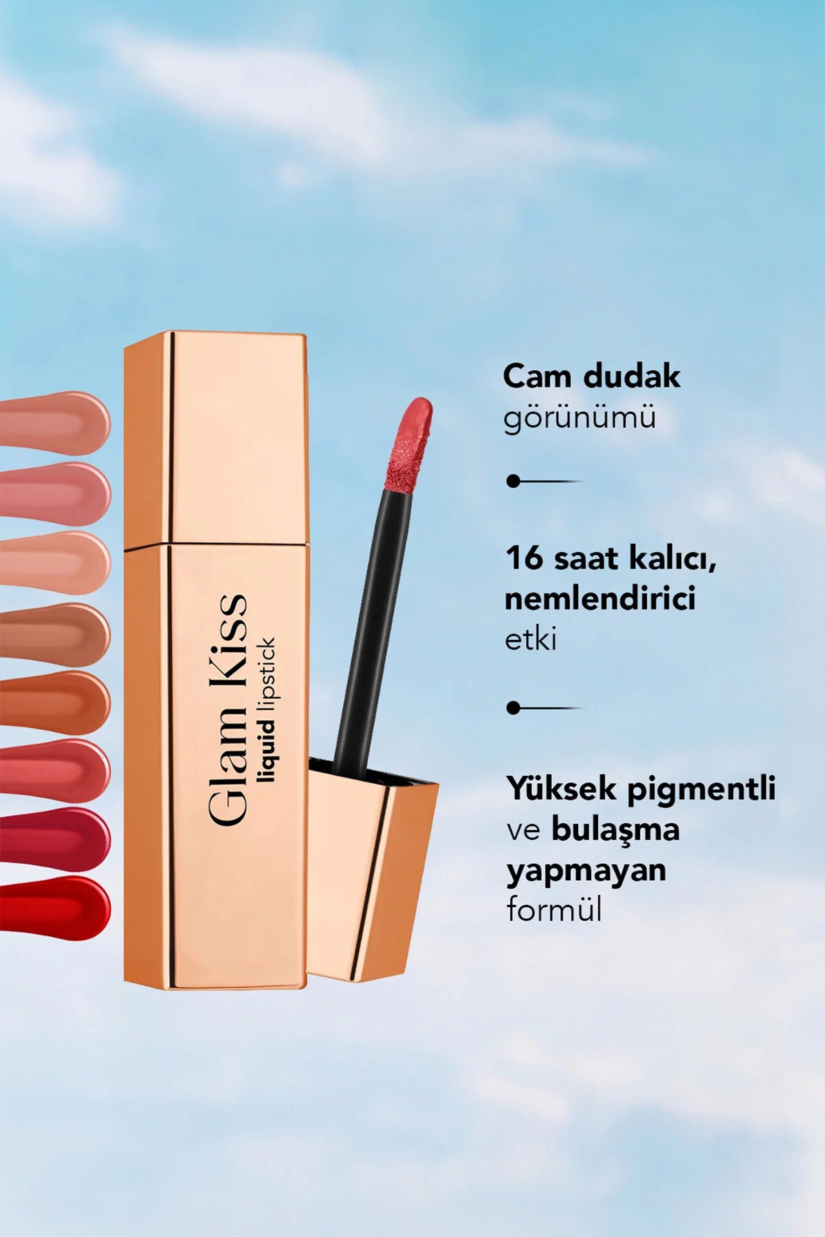 Flormar Glam Kiss Ruj Naked Glow önden görünüm