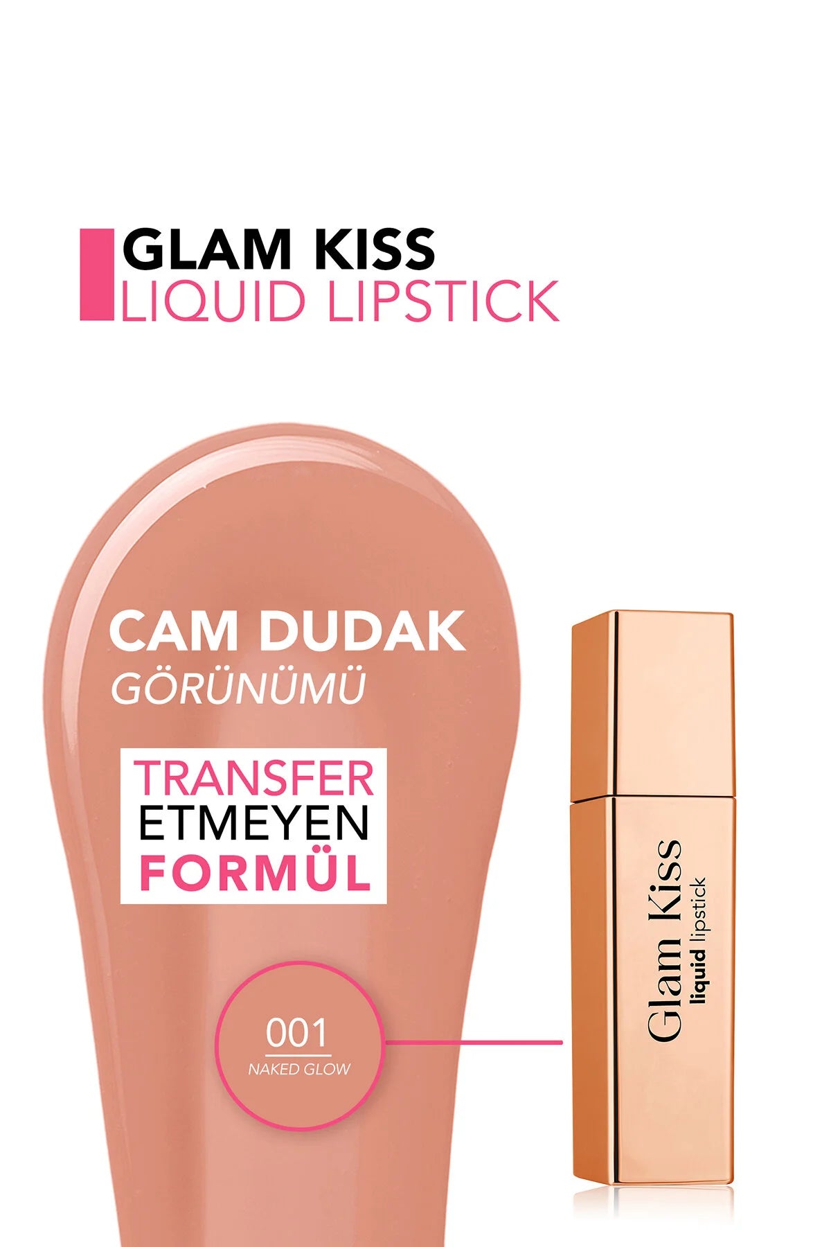 Flormar Glam Kiss Ruj Naked Glow detay görünüm