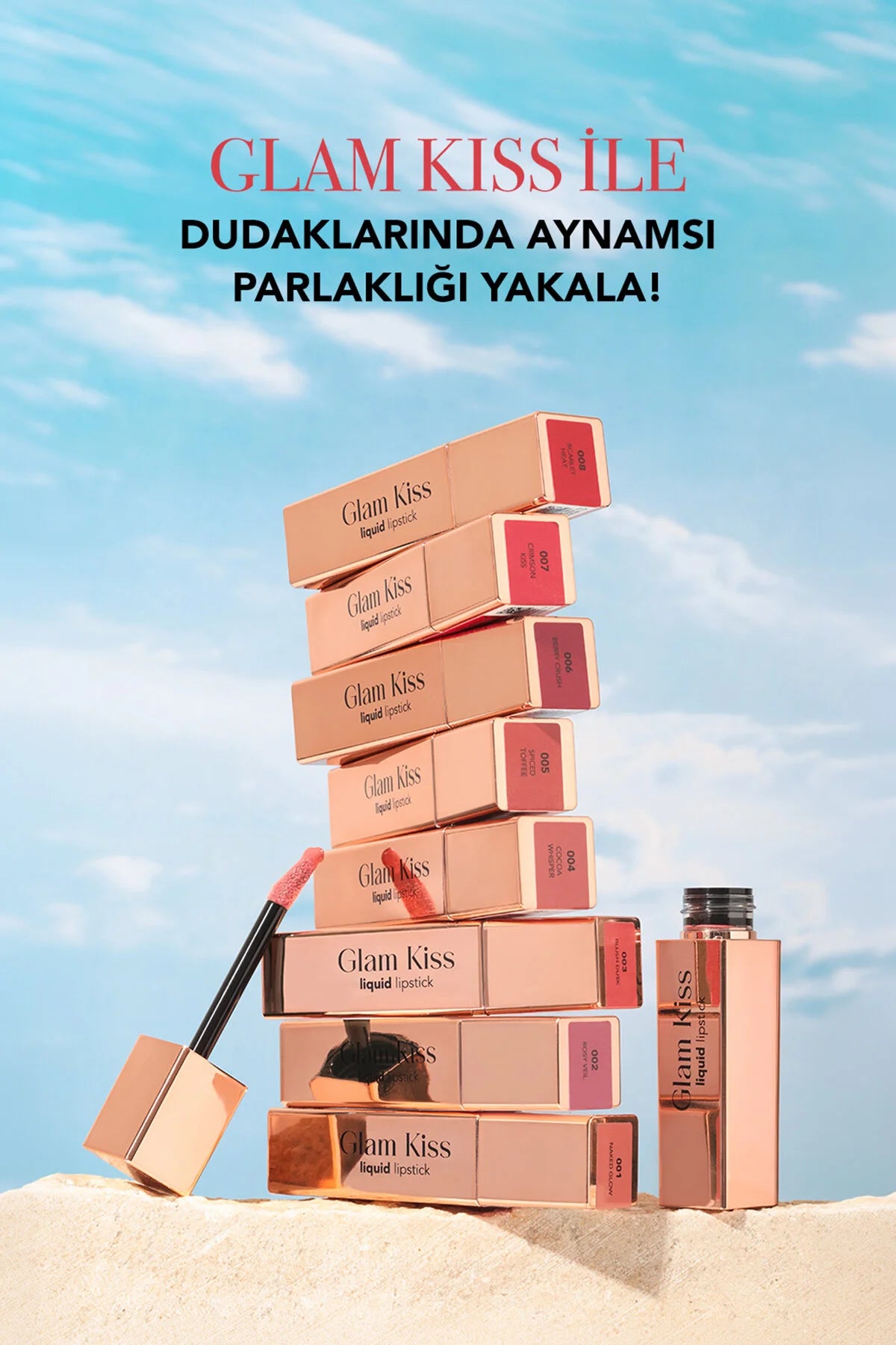 Flormar Glam Kiss Ruj Rosy Veil detay görünüm
