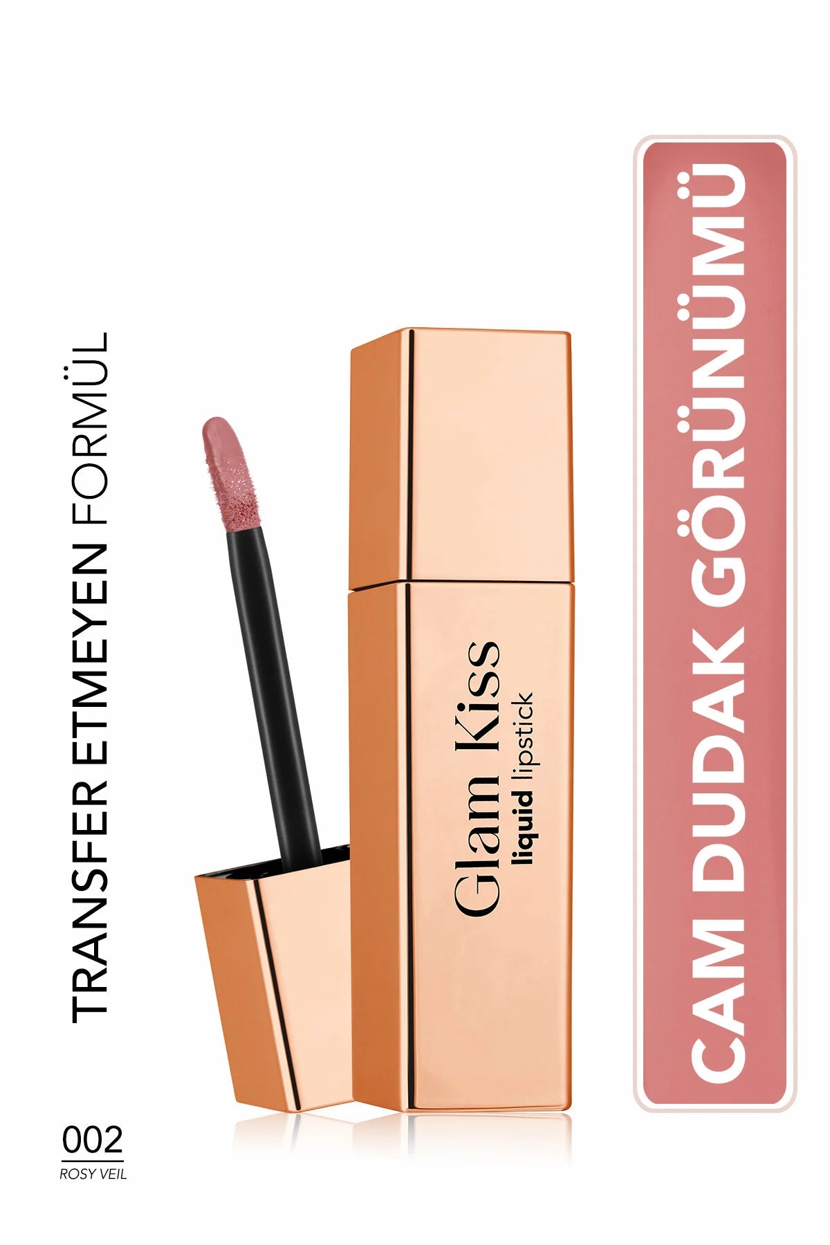 Flormar Glam Kiss Ruj Rosy Veil kullanım görseli