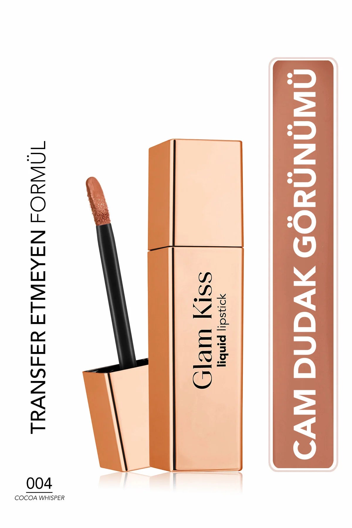 Flormar Glam Kiss Ruj Cocoa Whisper kullanım görseli