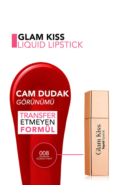 Flormar Glam Kiss Ruj Scarlet Heat önden görünüm