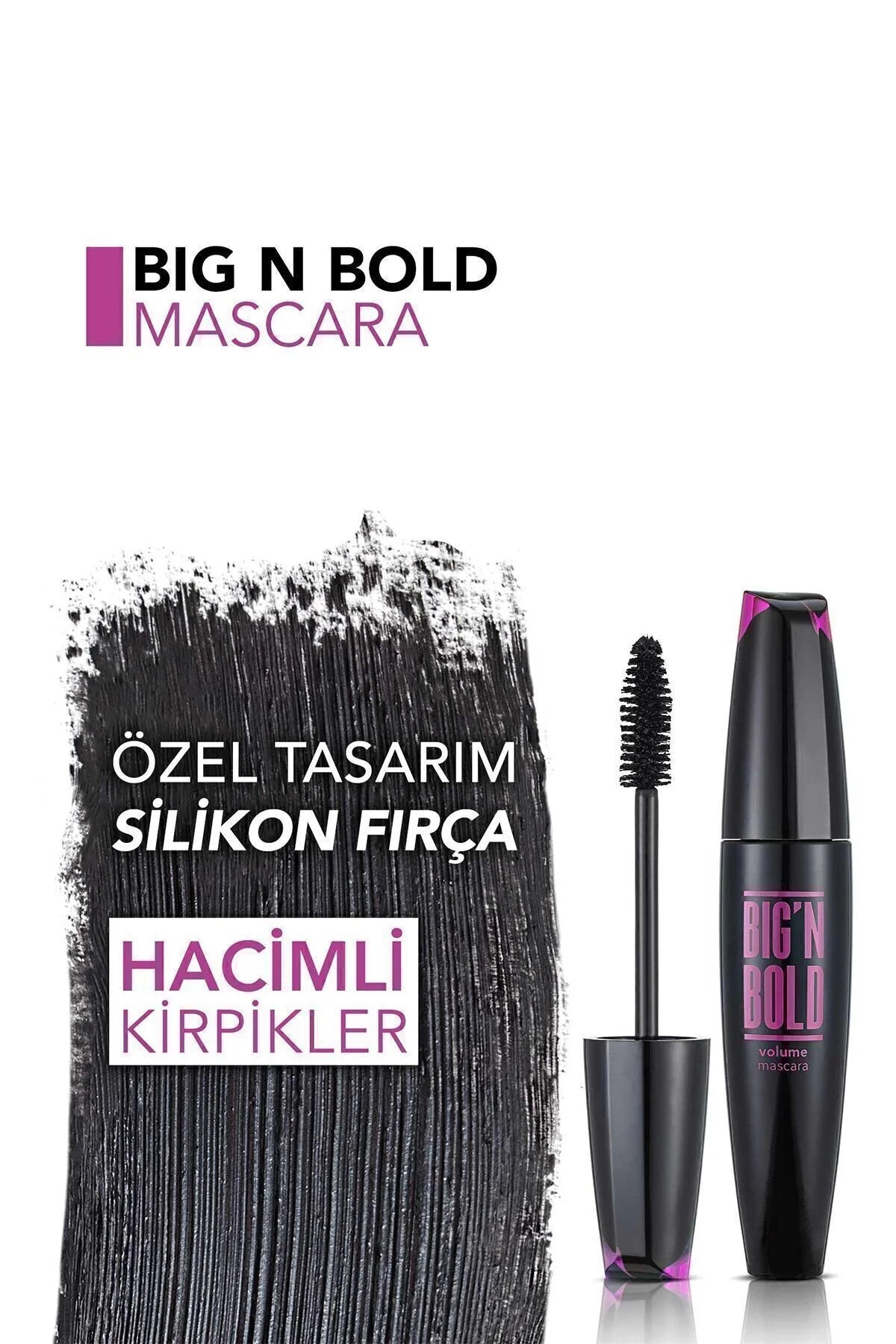 Flormar Big N Bold Hacim Veren Maskara – 001 Siyah